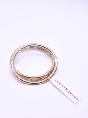 Lucky Brand Mixed Gold tone Coil Bracelet Set